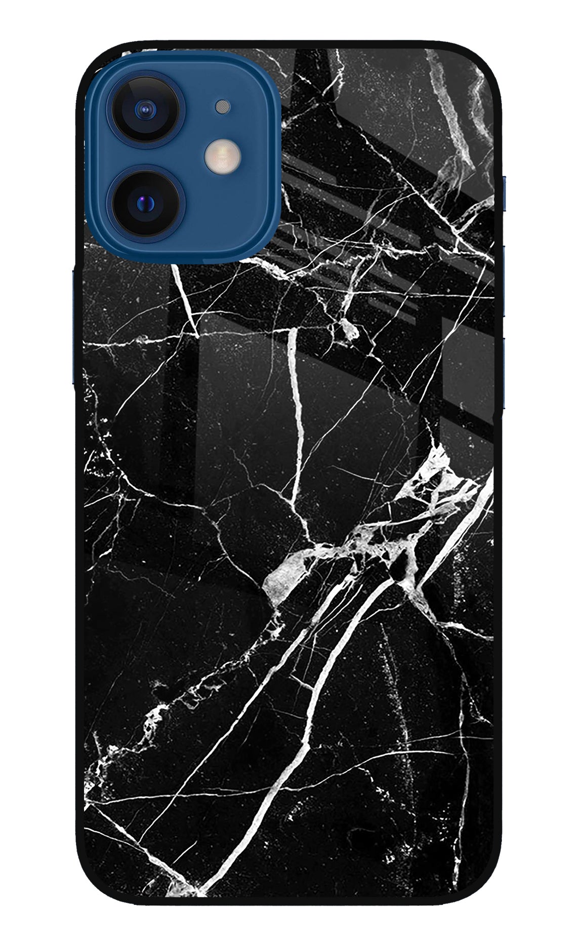 Black Marble Pattern iPhone 12 Mini Back Cover