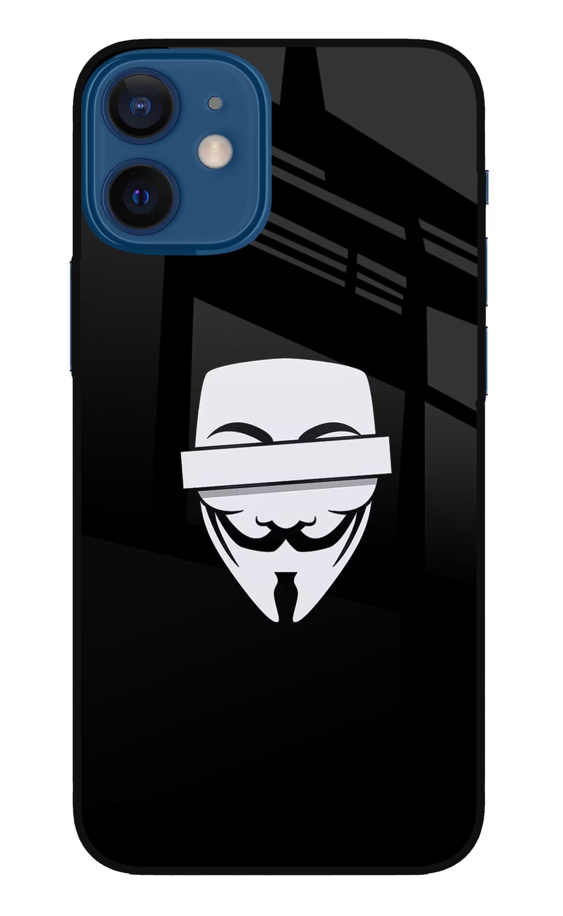 Anonymous Face iPhone 12 Mini Glass Case Back Cover by Casekaro
