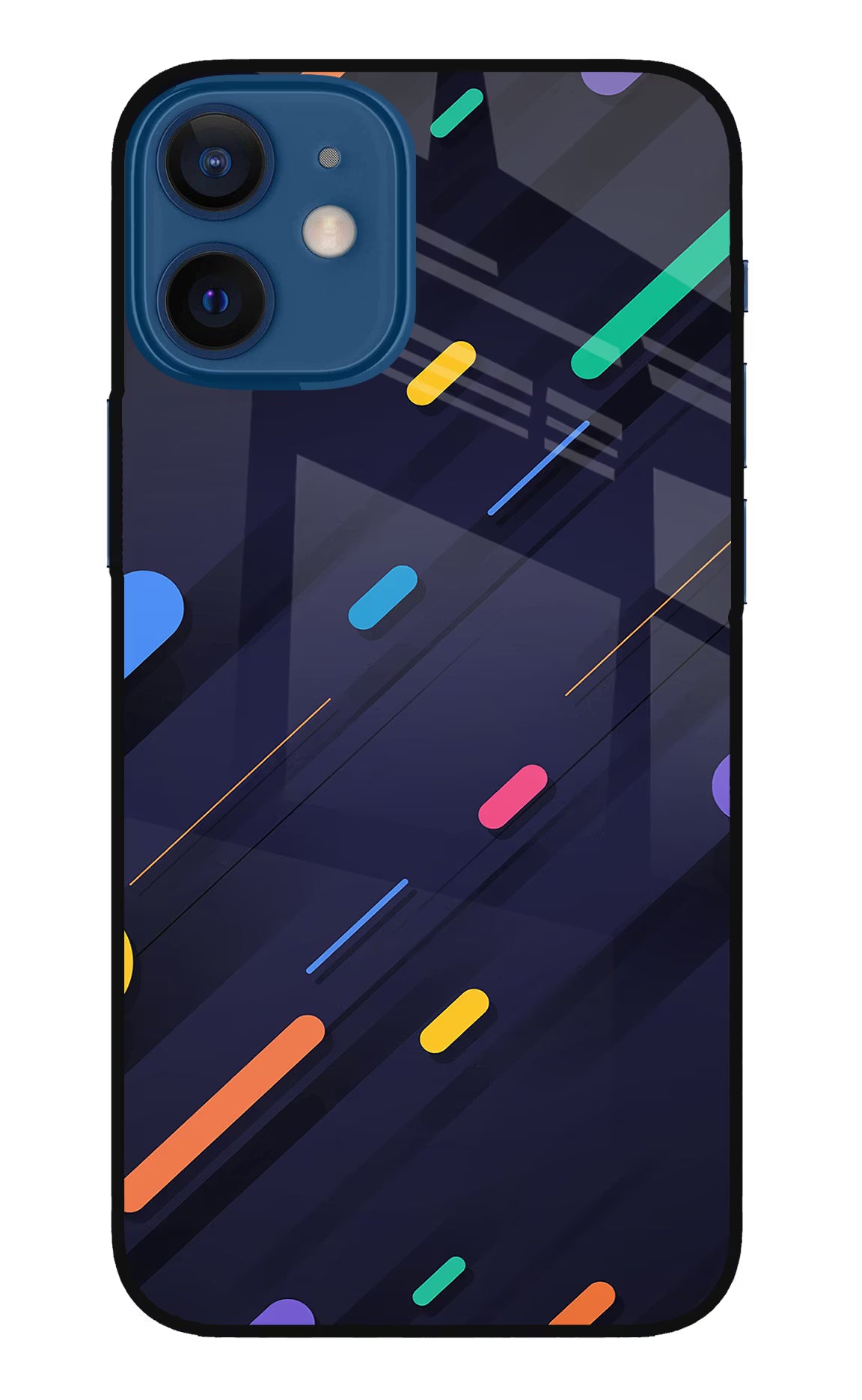 Abstract Design iPhone 12 Mini Glass Case Back Cover by Casekaro