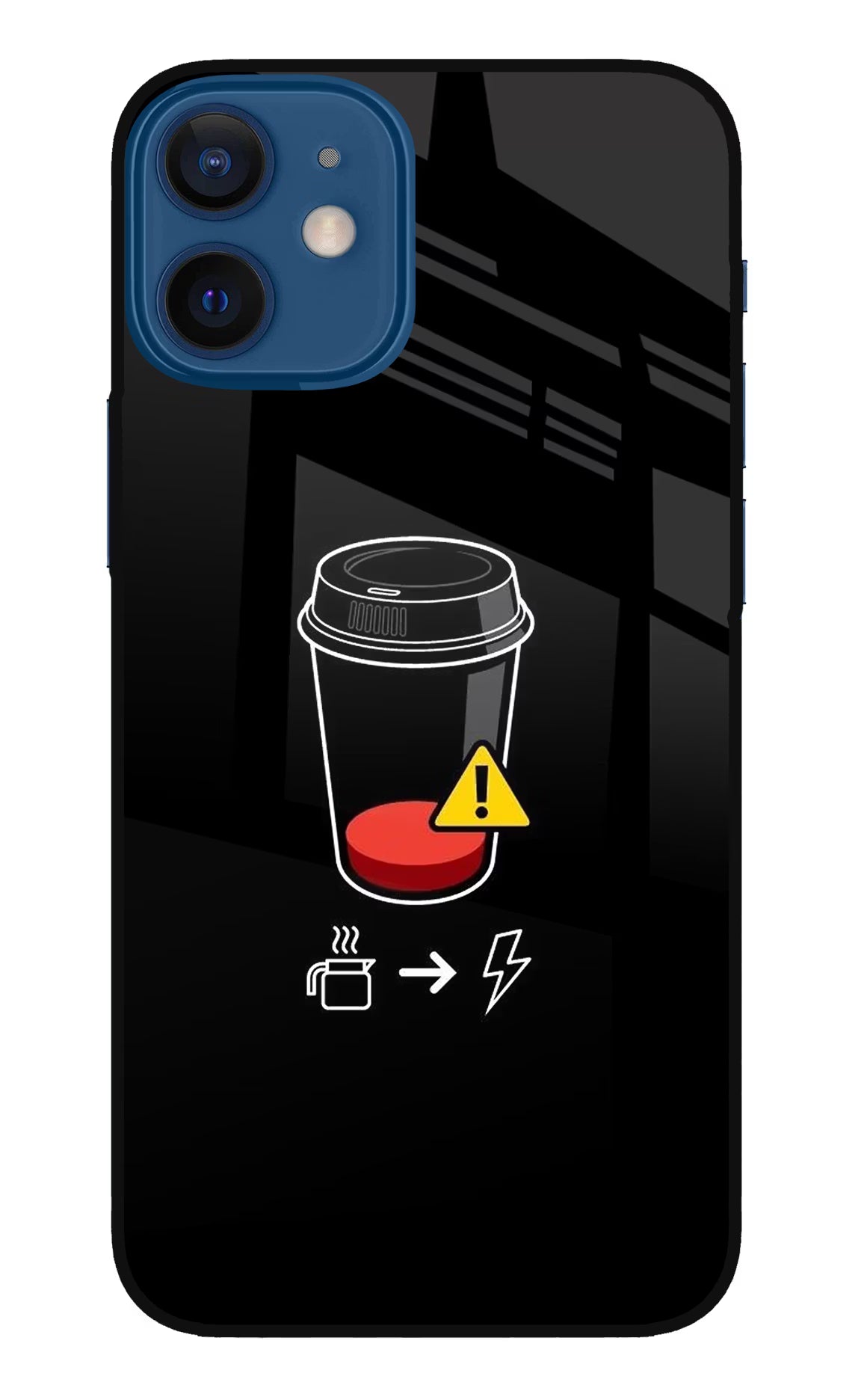 Coffee iPhone 12 Mini Glass Case Back Cover by Casekaro