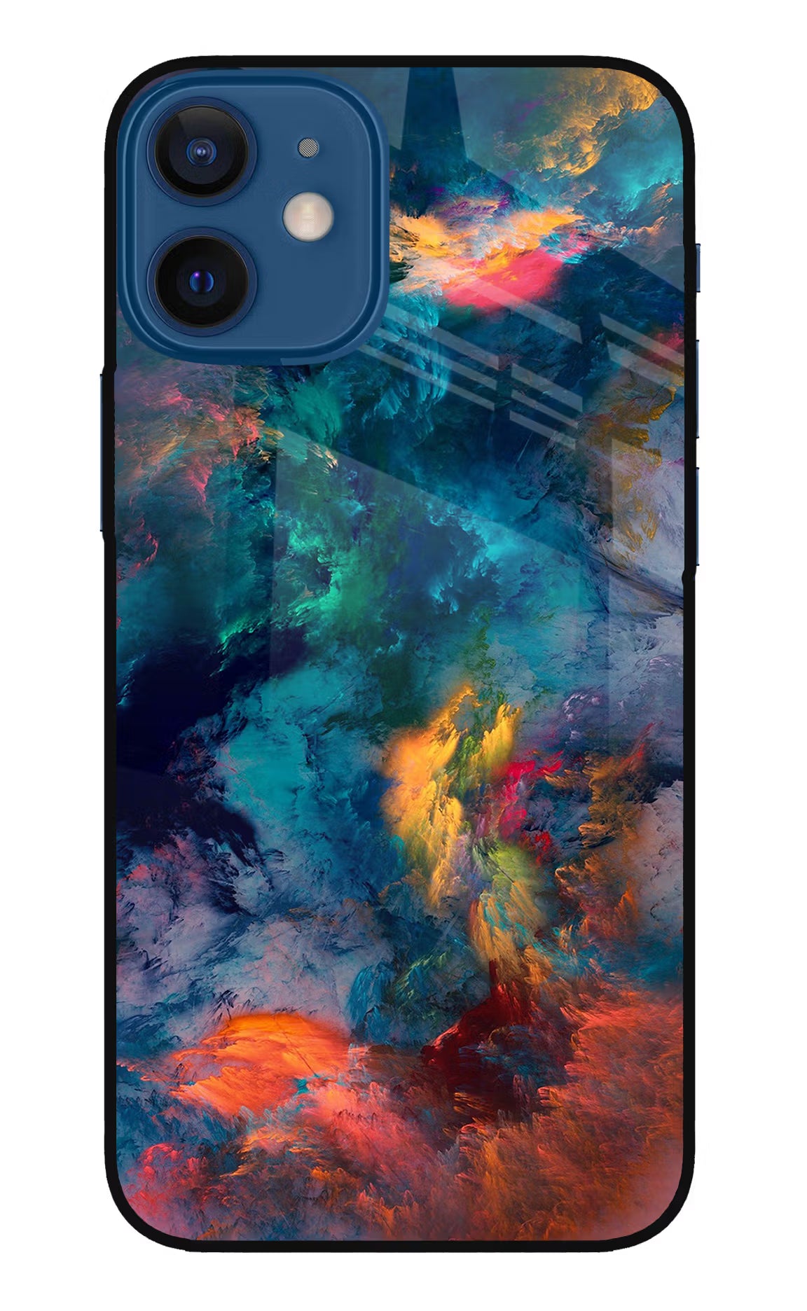 Artwork Paint iPhone 12 Mini Glass Case Back Cover by Casekaro