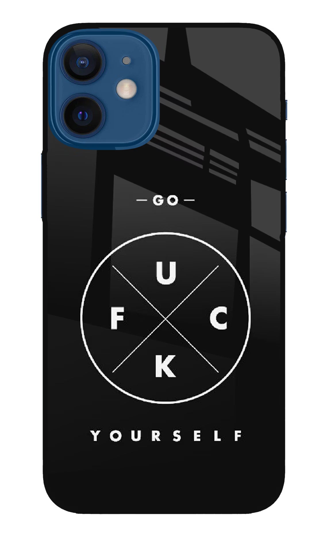 Go Fuck Yourself iPhone 12 Mini Glass Case Back Cover by Casekaro