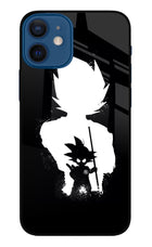 Goku Shadow iPhone 12 Mini Glass Case Back Cover by Casekaro