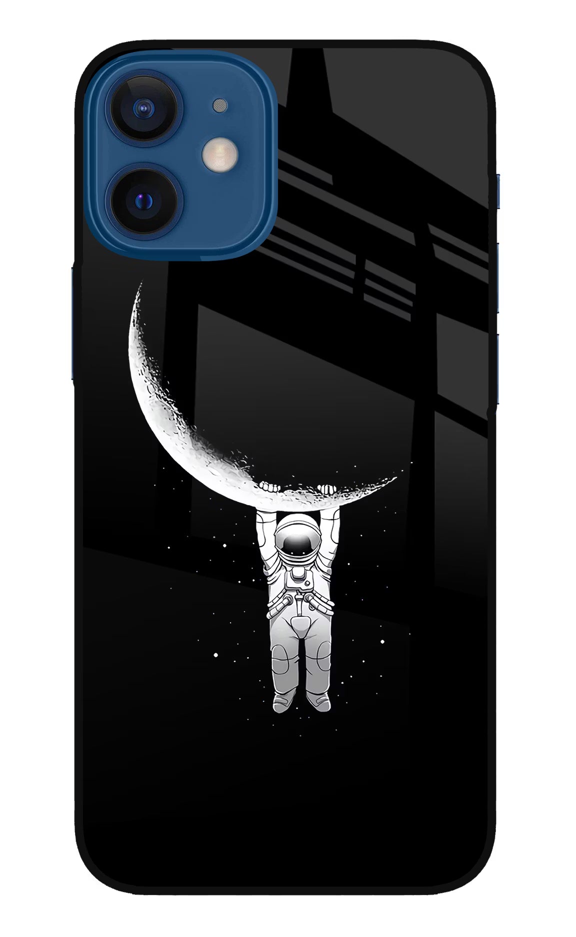 Moon Space iPhone 12 Mini Glass Case Back Cover by Casekaro