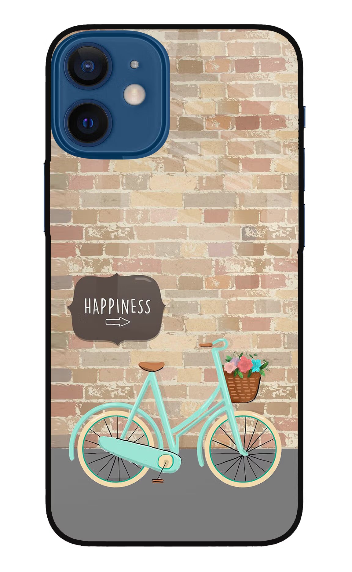 Happiness Artwork iPhone 12 Mini Glass Case Back Cover by Casekaro