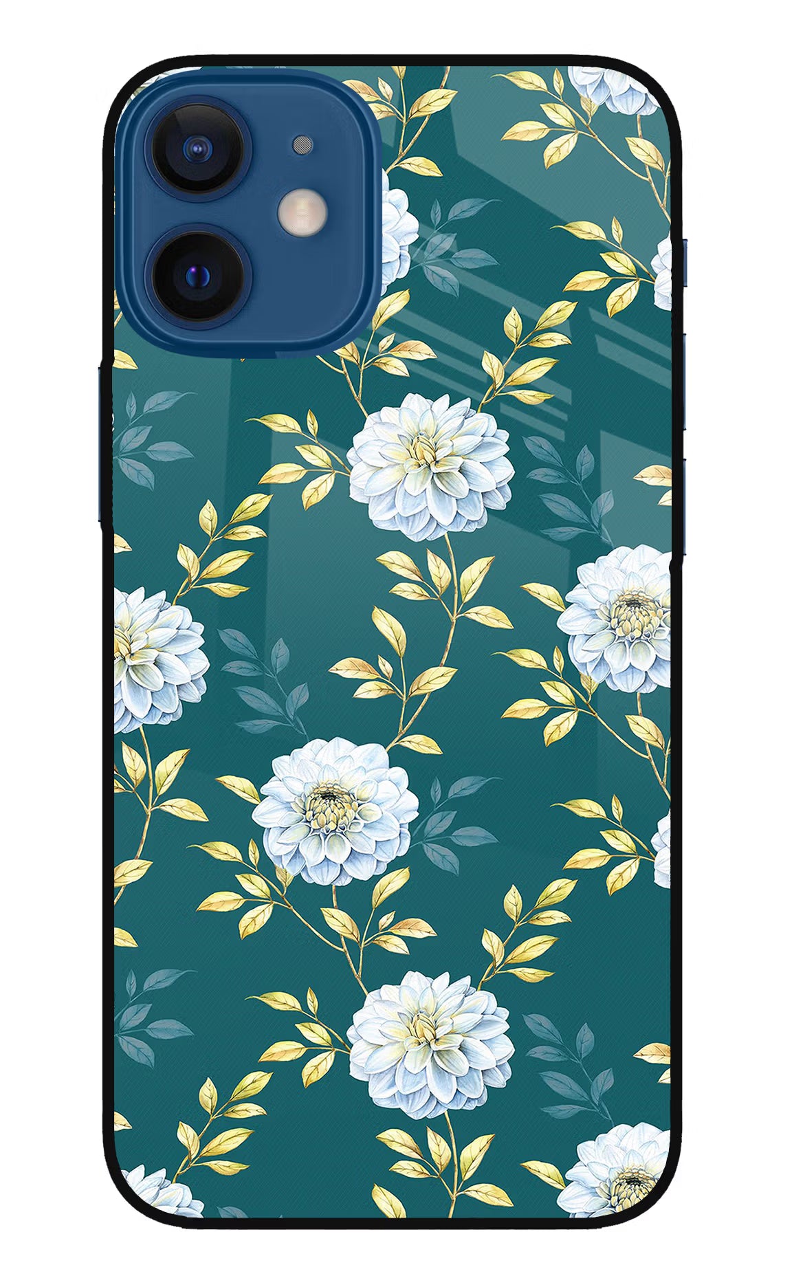 Flowers iPhone 12 Mini Glass Case Back Cover by Casekaro