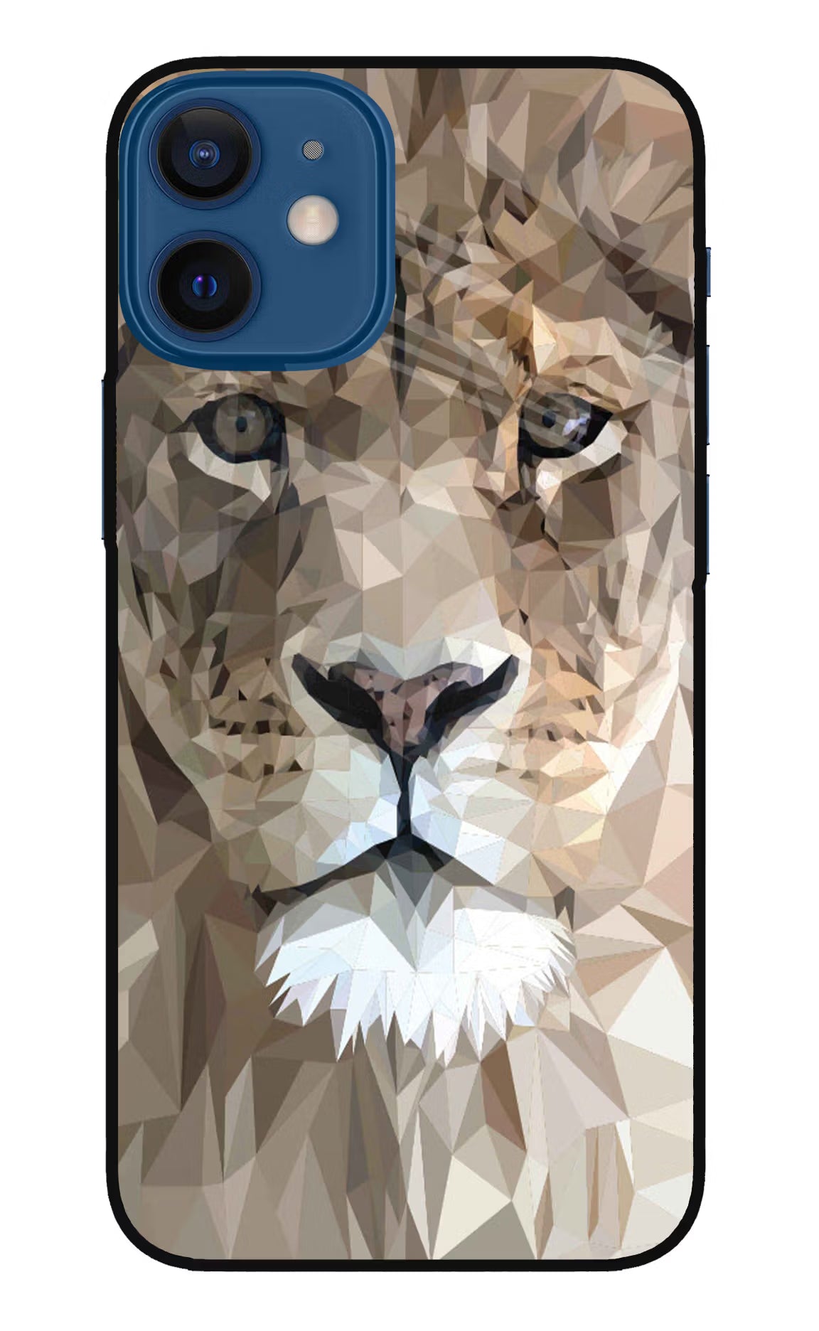 Lion Art iPhone 12 Mini Glass Case Back Cover by Casekaro