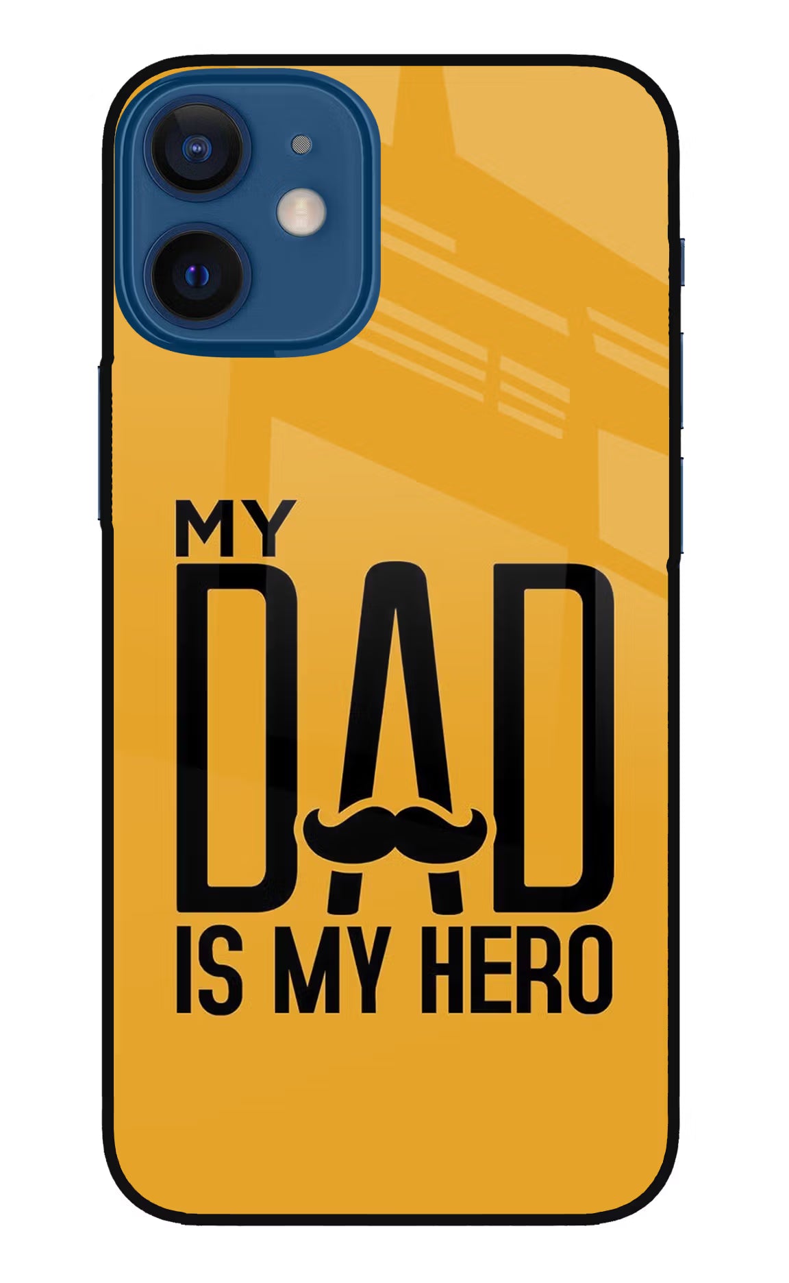 My Dad Is My Hero iPhone 12 Mini Glass Case Back Cover by Casekaro