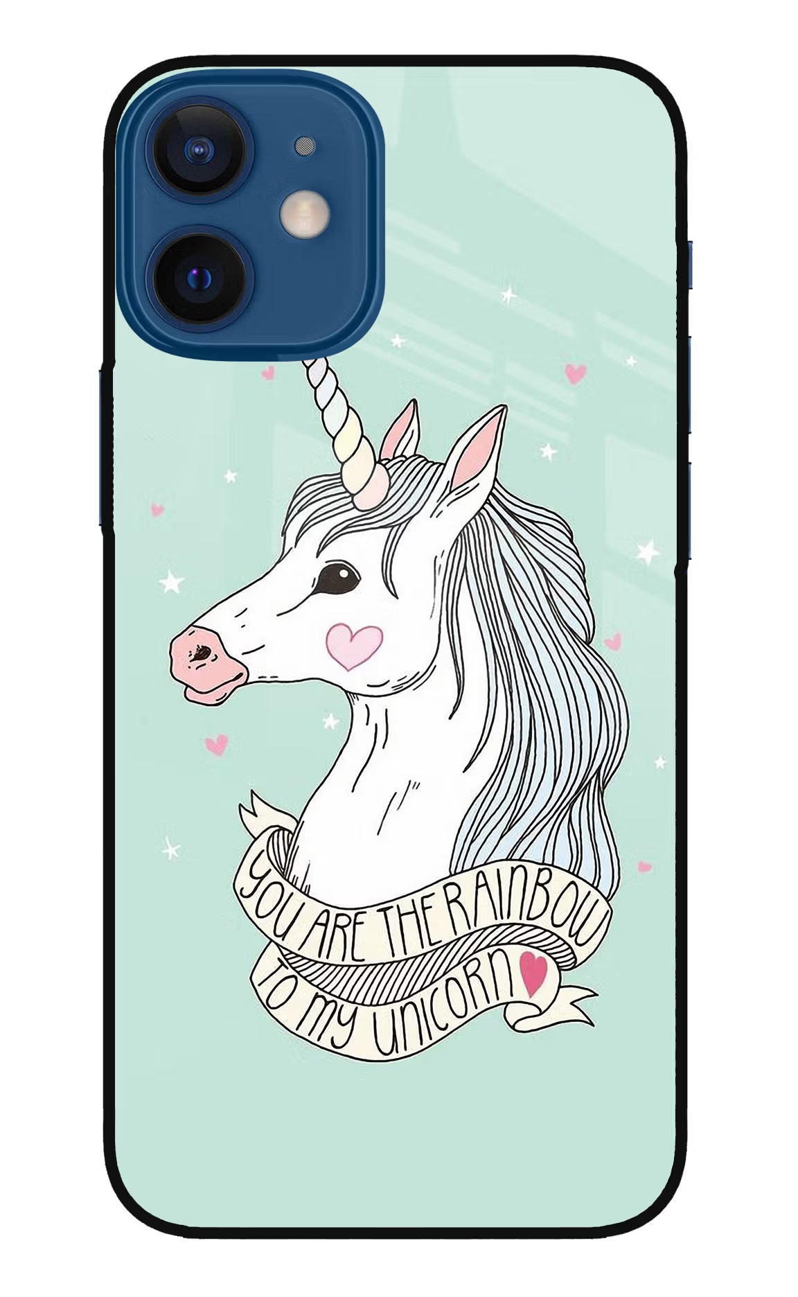 Unicorn Wallpaper iPhone 12 Mini Glass Case Back Cover by Casekaro