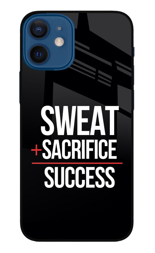 Sweat Sacrifice Success iPhone 12 Mini Glass Case