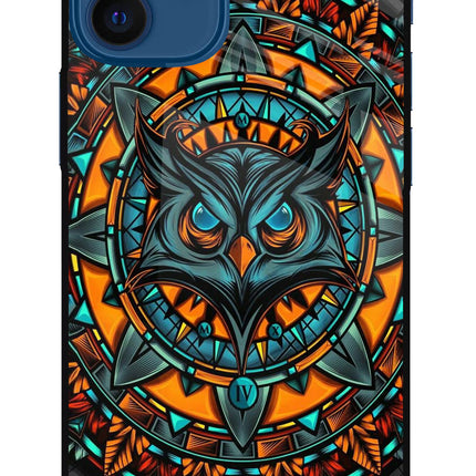 Angry Owl Art iPhone 12 Mini Glass Case
