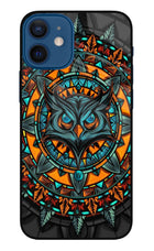 Angry Owl Art iPhone 12 Mini Glass Case