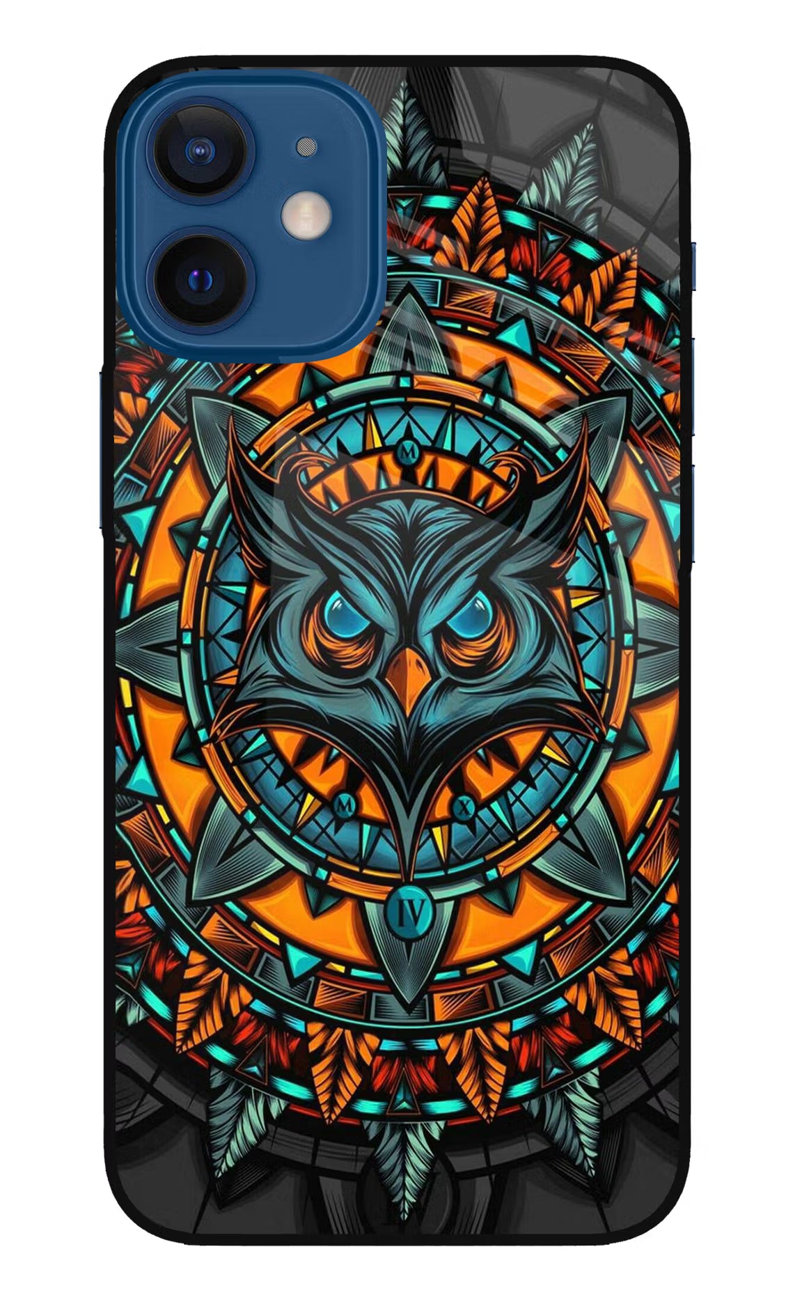 Angry Owl Art iPhone 12 Mini Glass Case