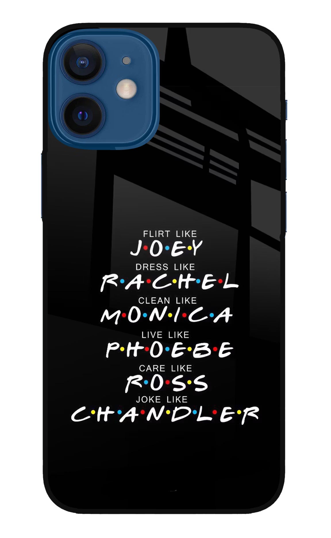 FRIENDS Character iPhone 12 Mini Glass Case Back Cover by Casekaro
