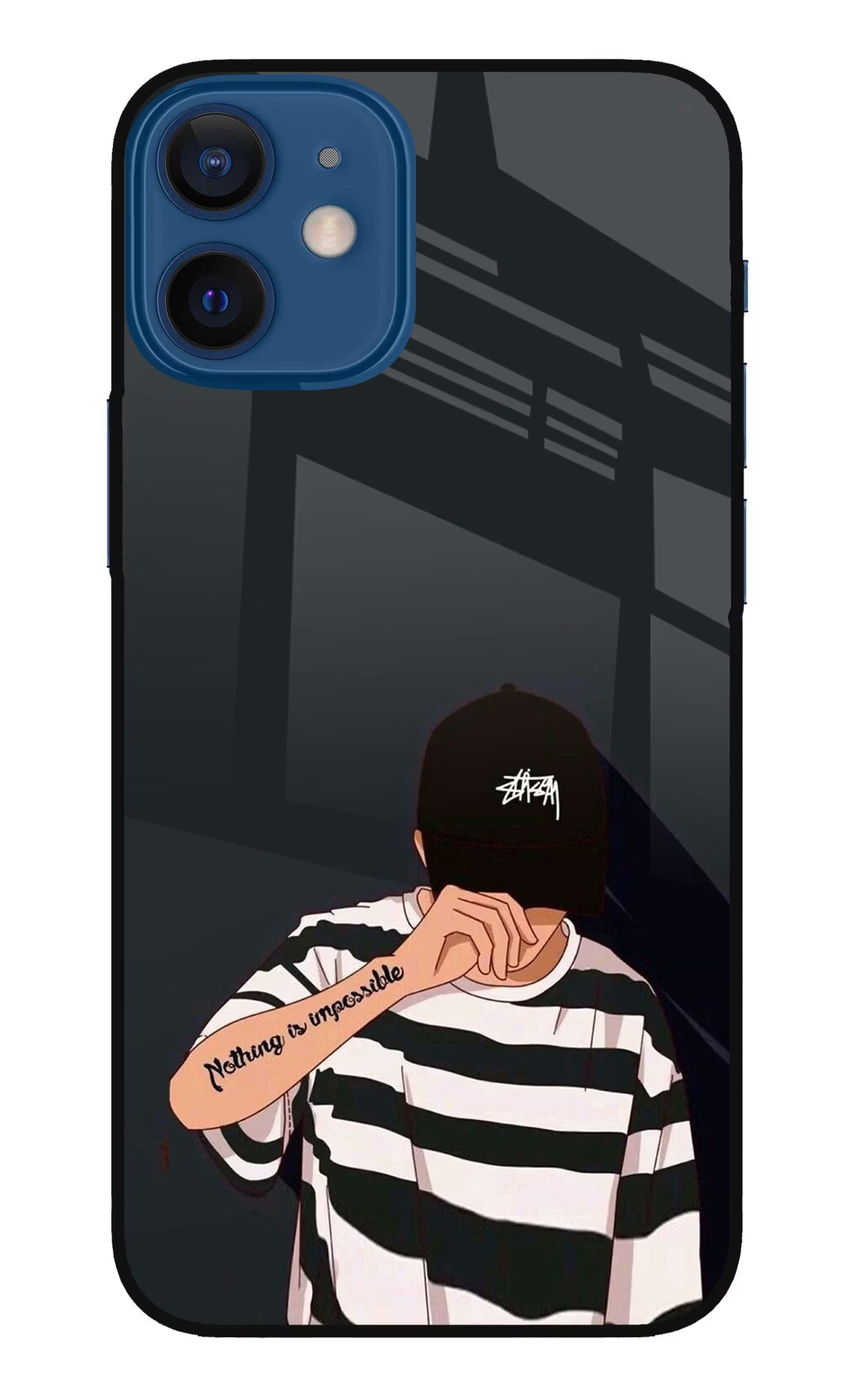 Aesthetic Boy iPhone 12 Mini Glass Case Back Cover by Casekaro