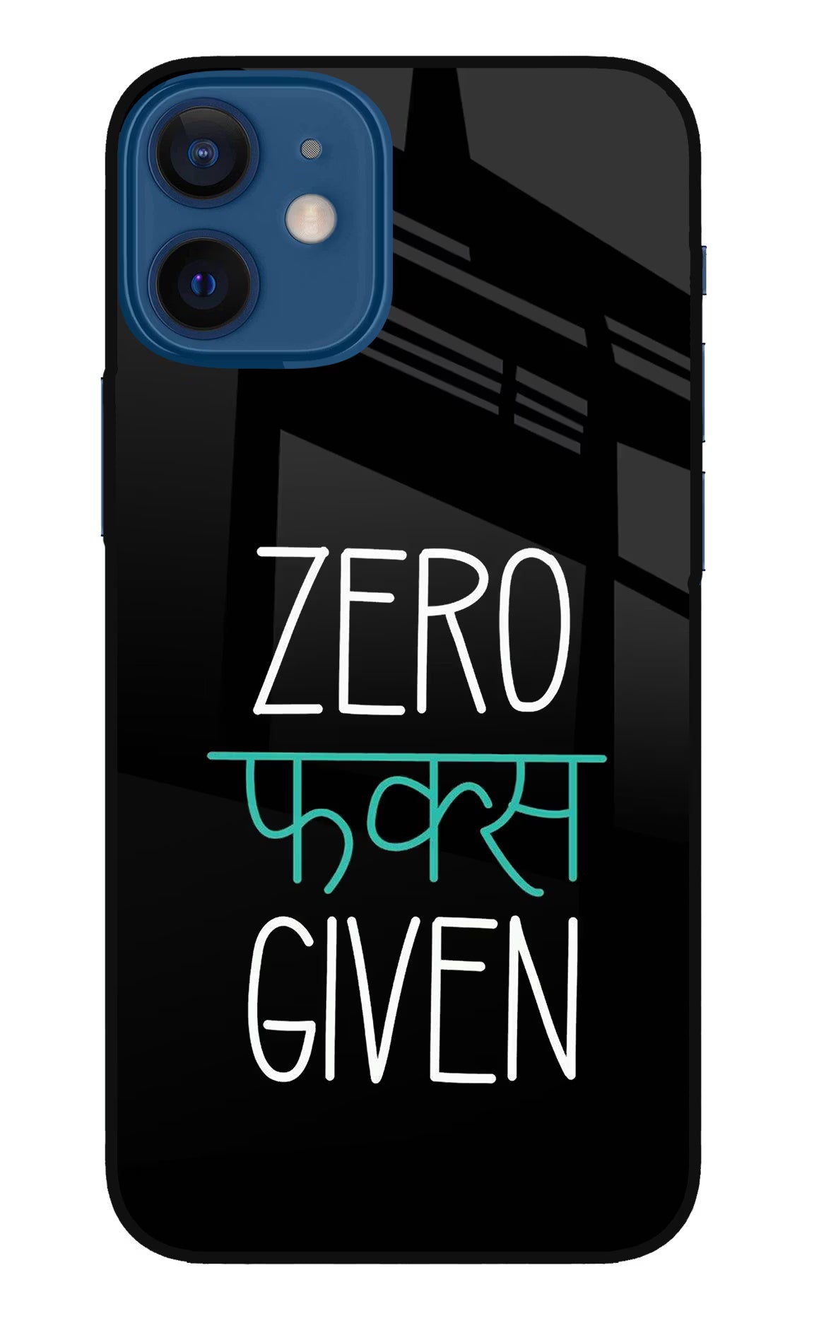 Zero Fucks Given iPhone 12 Mini Glass Case Back Cover by Casekaro