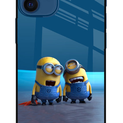 Minion Laughing iPhone 12 Mini Glass Case