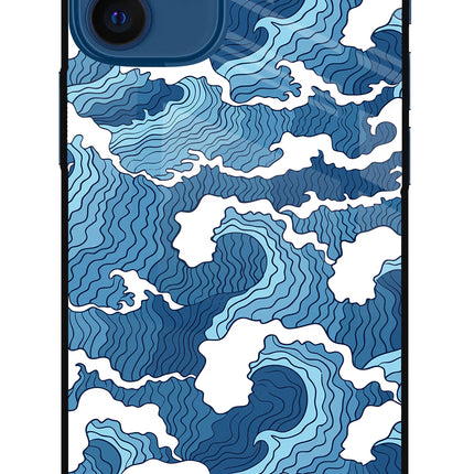 Blue Waves iPhone 12 Mini Glass Case