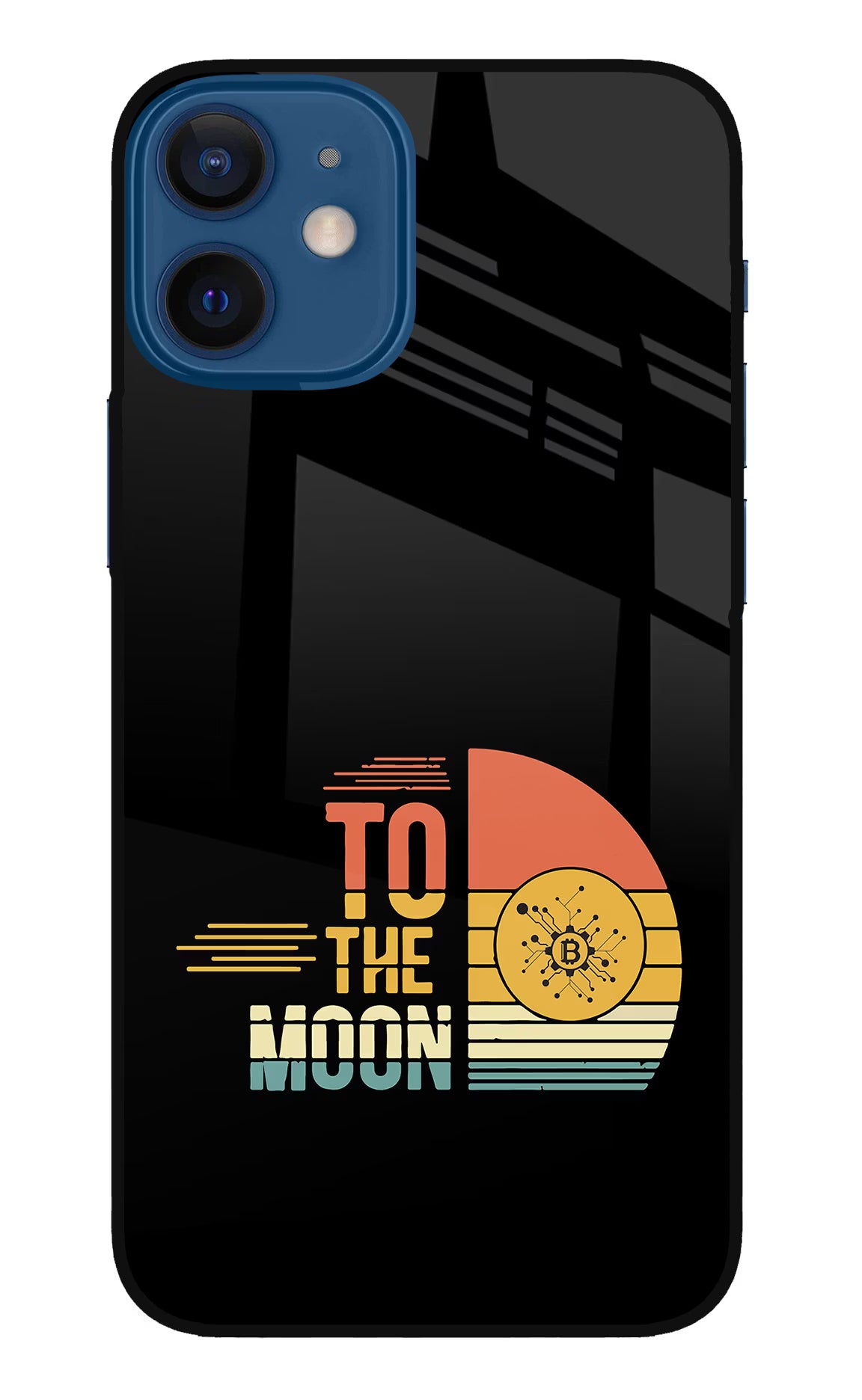 To the Moon iPhone 12 Mini Glass Case Back Cover by Casekaro