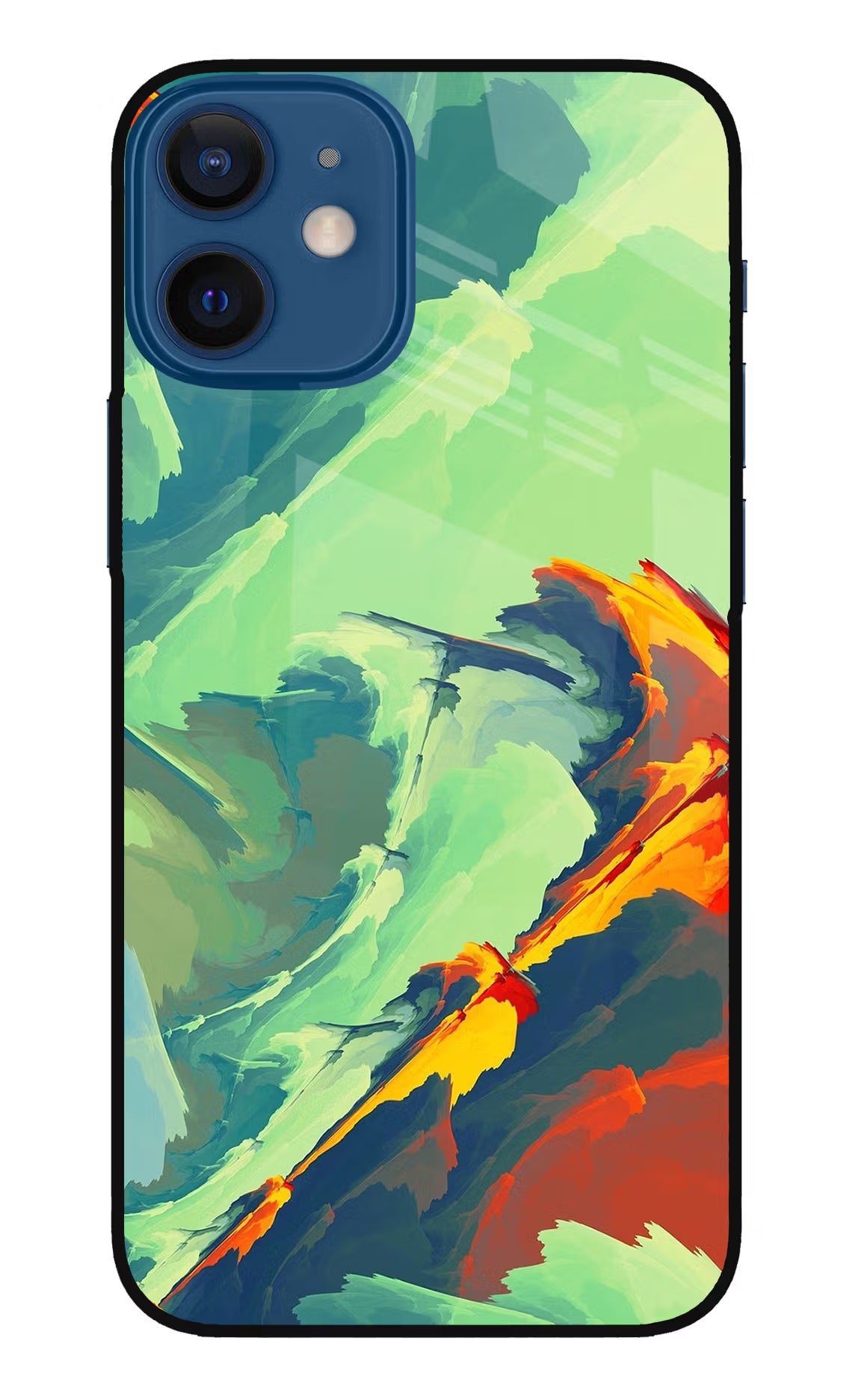 Paint Art iPhone 12 Mini Glass Case Back Cover by Casekaro