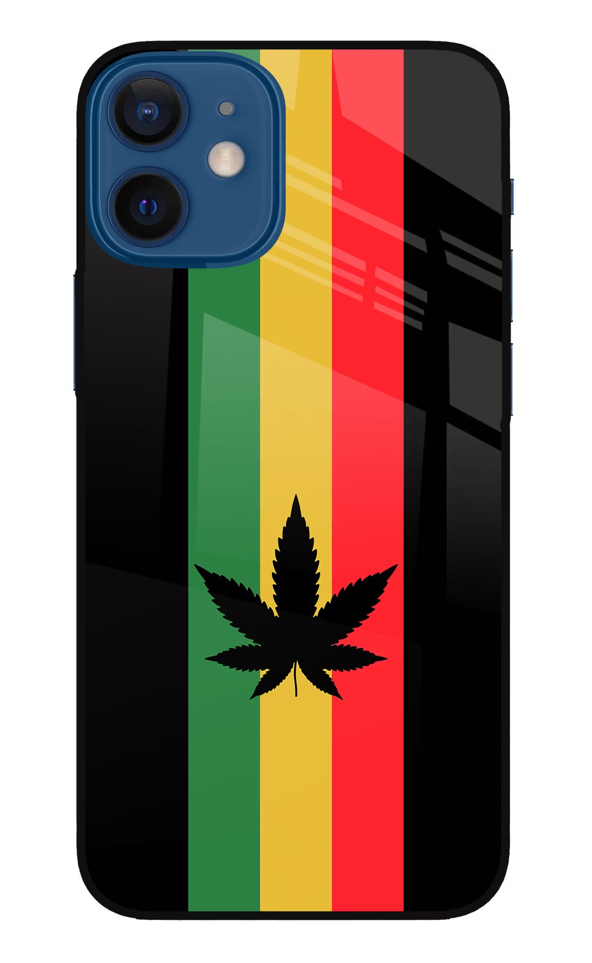 Weed Flag iPhone 12 Mini Glass Case Back Cover by Casekaro