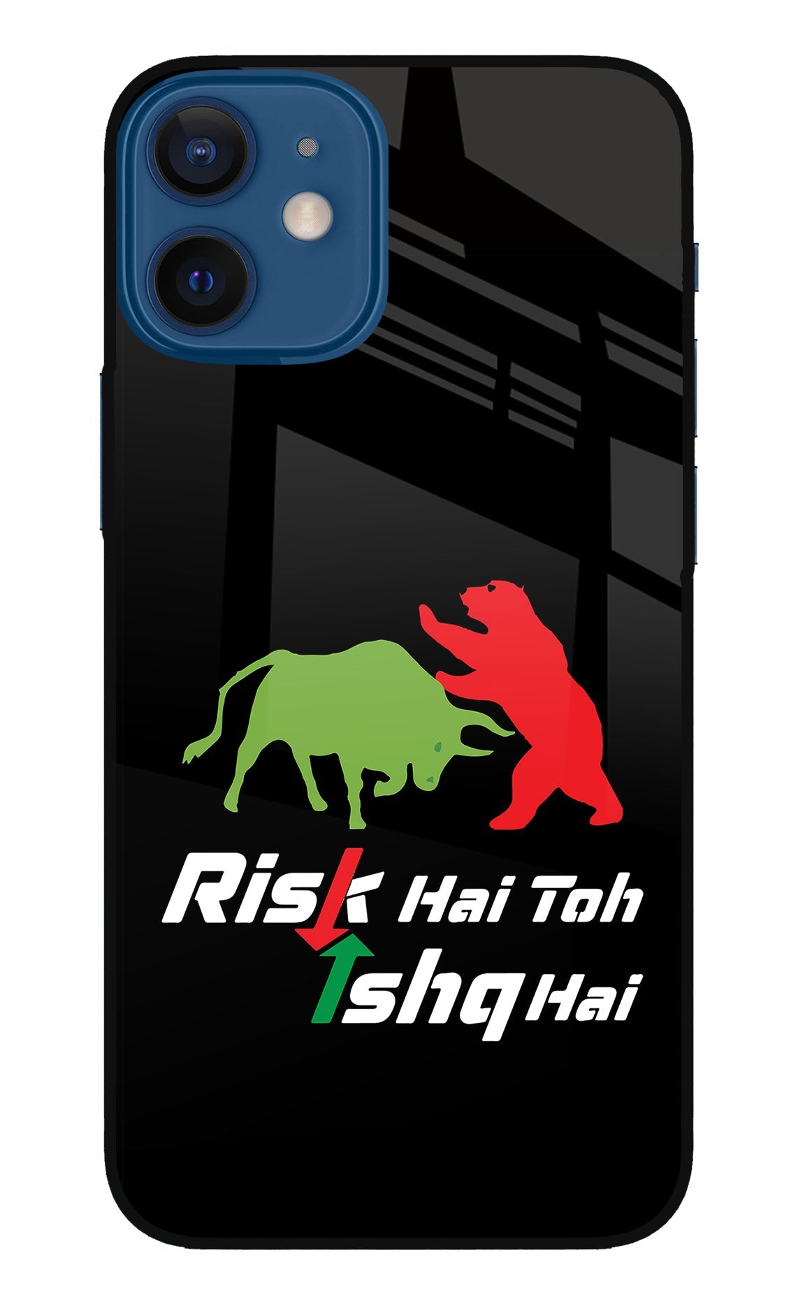 Risk Hai Toh Ishq Hai iPhone 12 Mini Glass Case