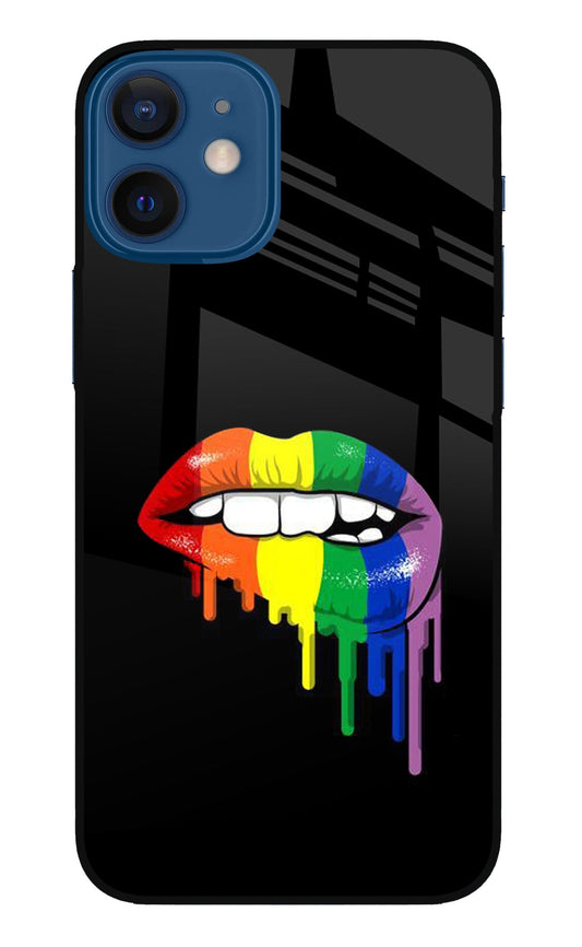 Lips Biting iPhone 12 Mini Glass Case