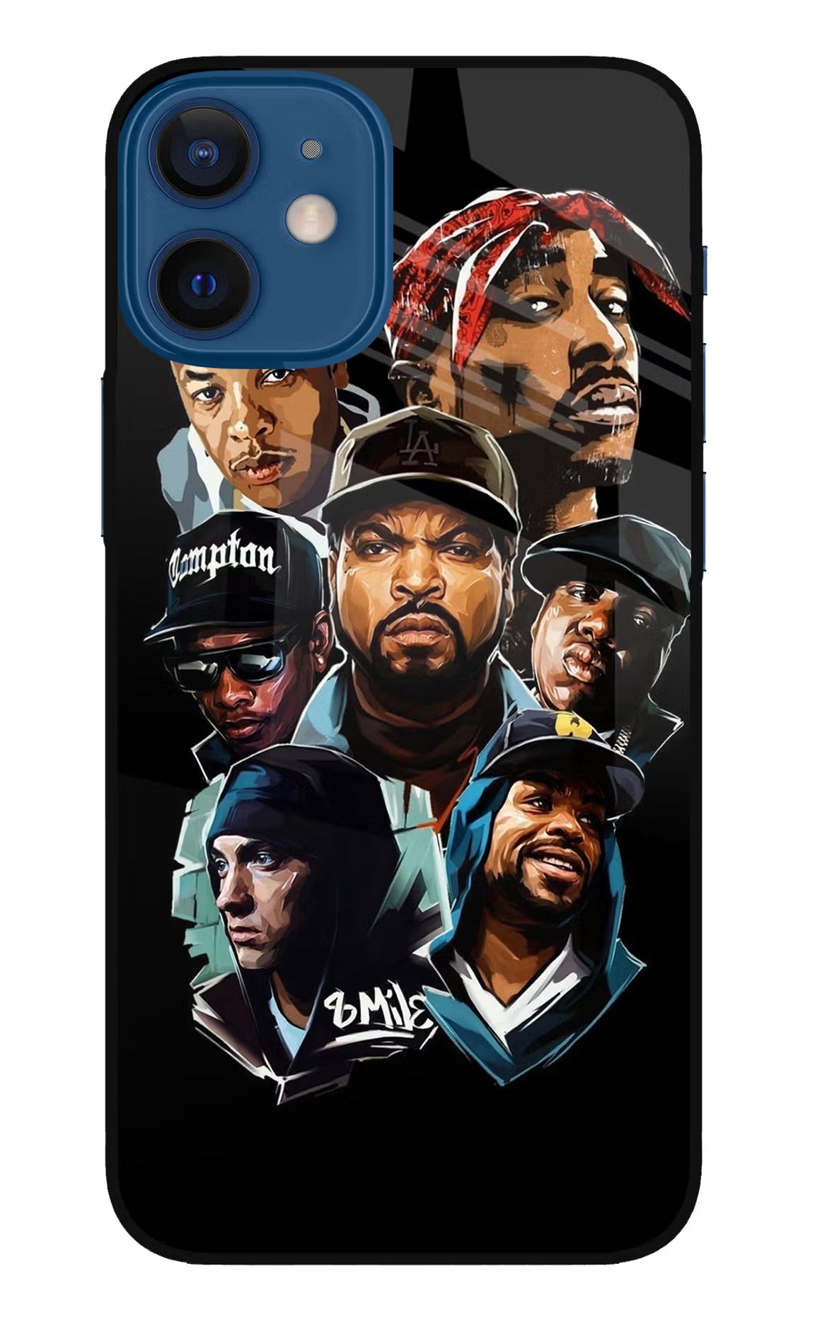 Rappers iPhone 12 Mini Glass Case Back Cover by Casekaro
