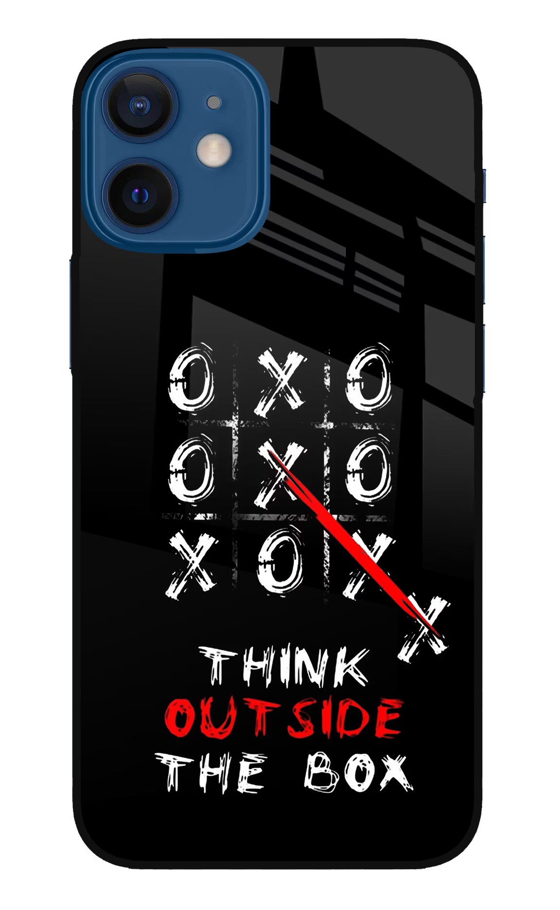 Think out of the BOX iPhone 12 Mini Glass Case Back Cover by Casekaro