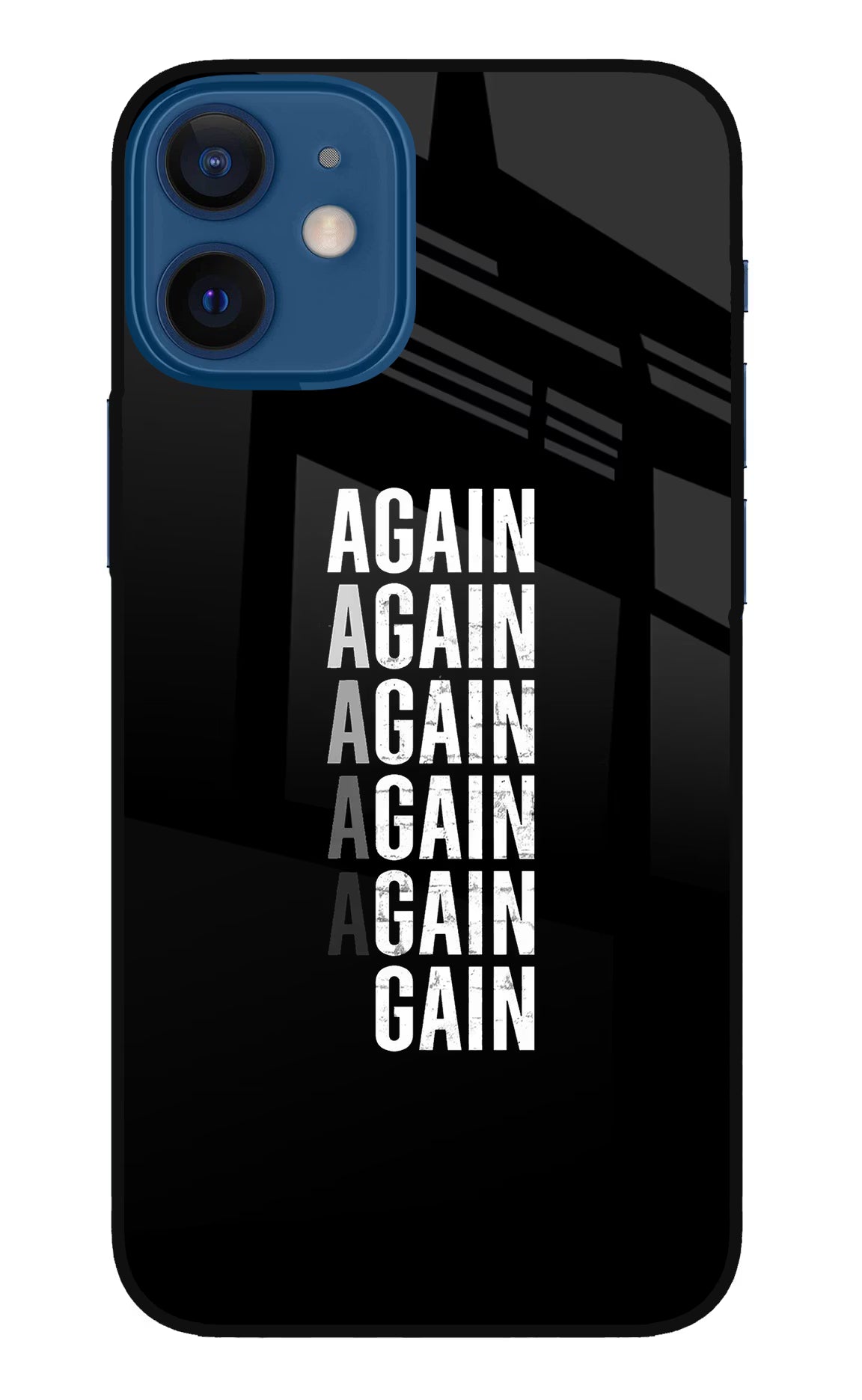 Again Again Gain iPhone 12 Mini Glass Case Back Cover by Casekaro