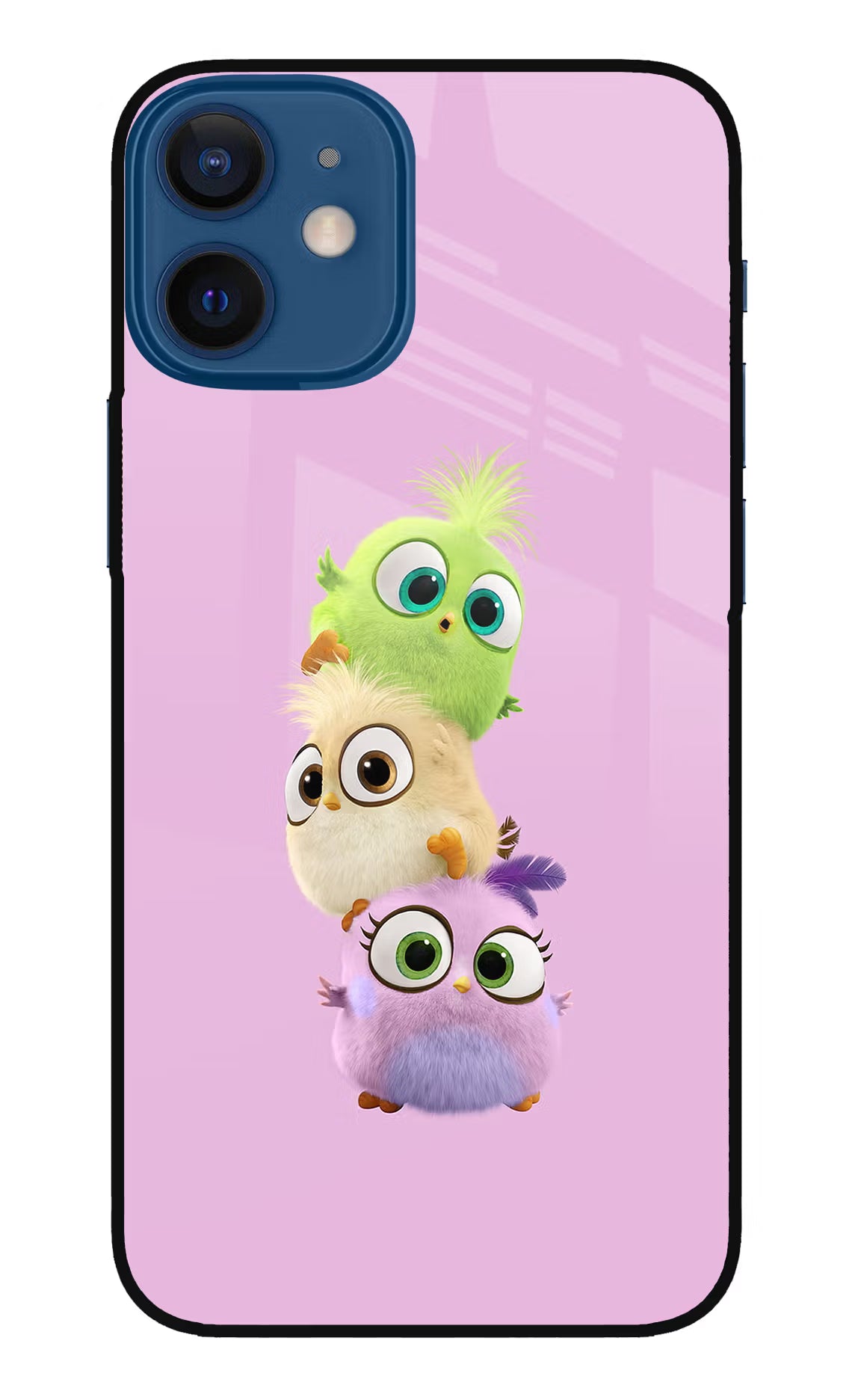 Cute Little Birds iPhone 12 Mini Glass Case Back Cover by Casekaro