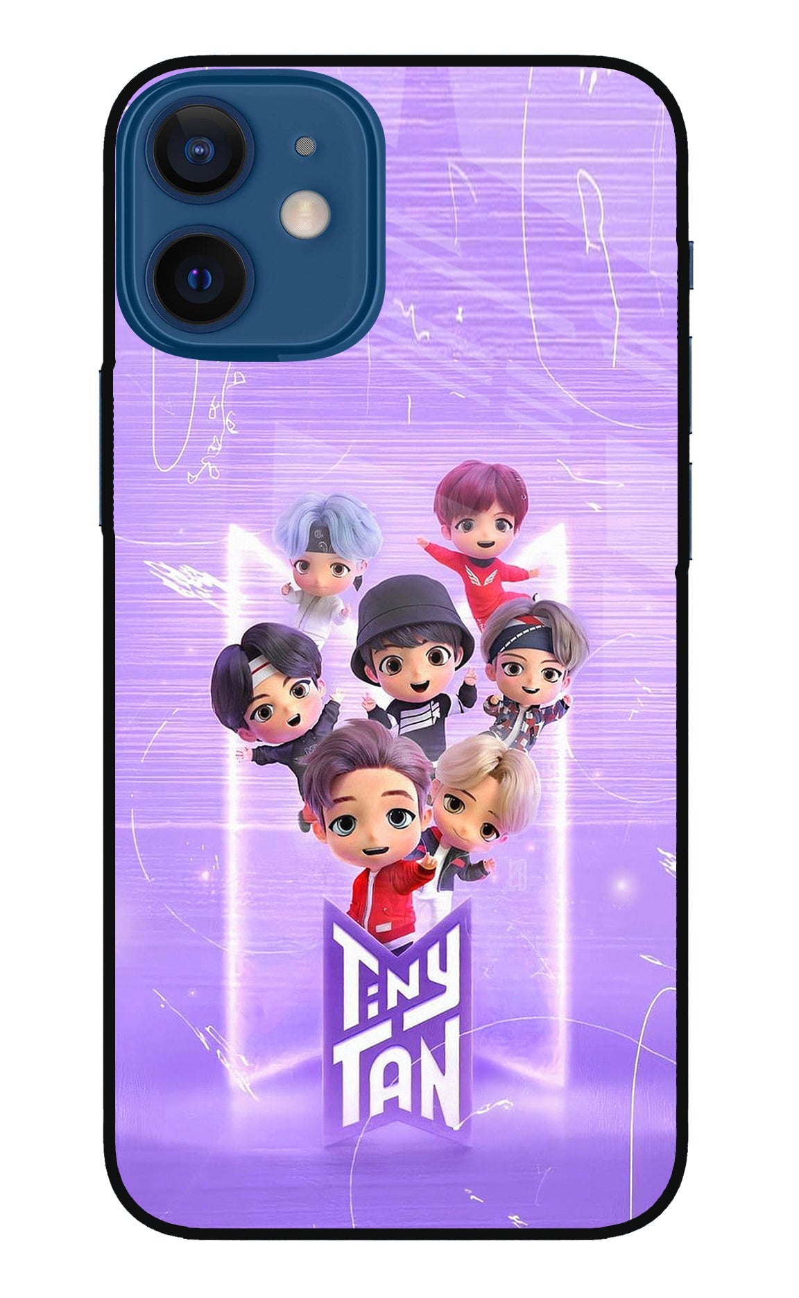 BTS Tiny Tan iPhone 12 Mini Glass Case