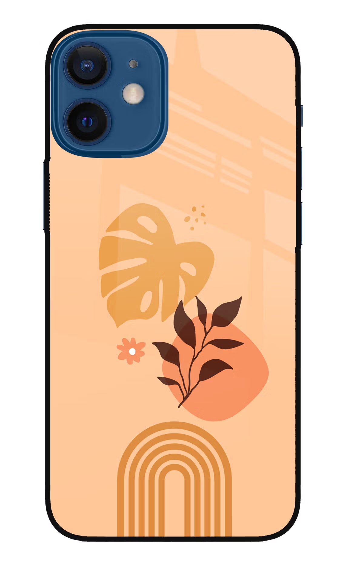 Bohemian Art iPhone 12 Mini Glass Case Back Cover by Casekaro