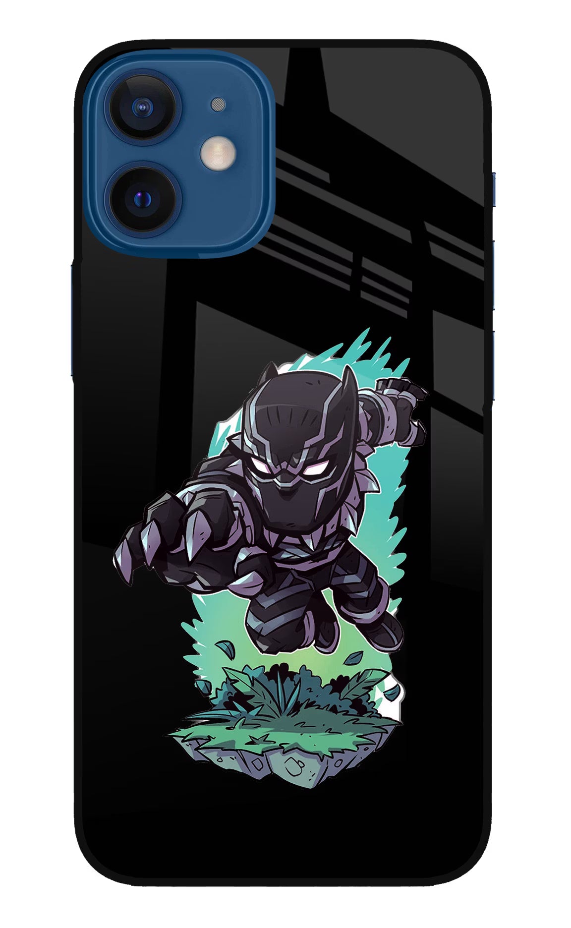 Black Panther iPhone 12 Mini Glass Case Back Cover by Casekaro
