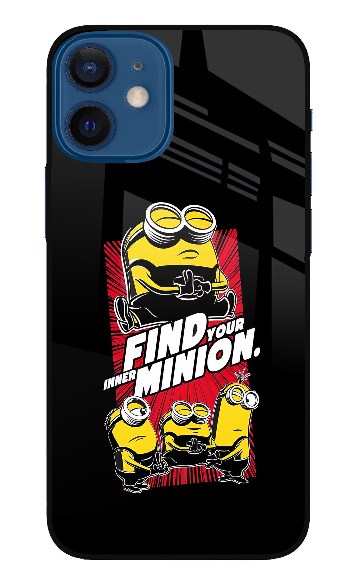 Find your inner Minion iPhone 12 Mini Glass Case Back Cover by Casekaro