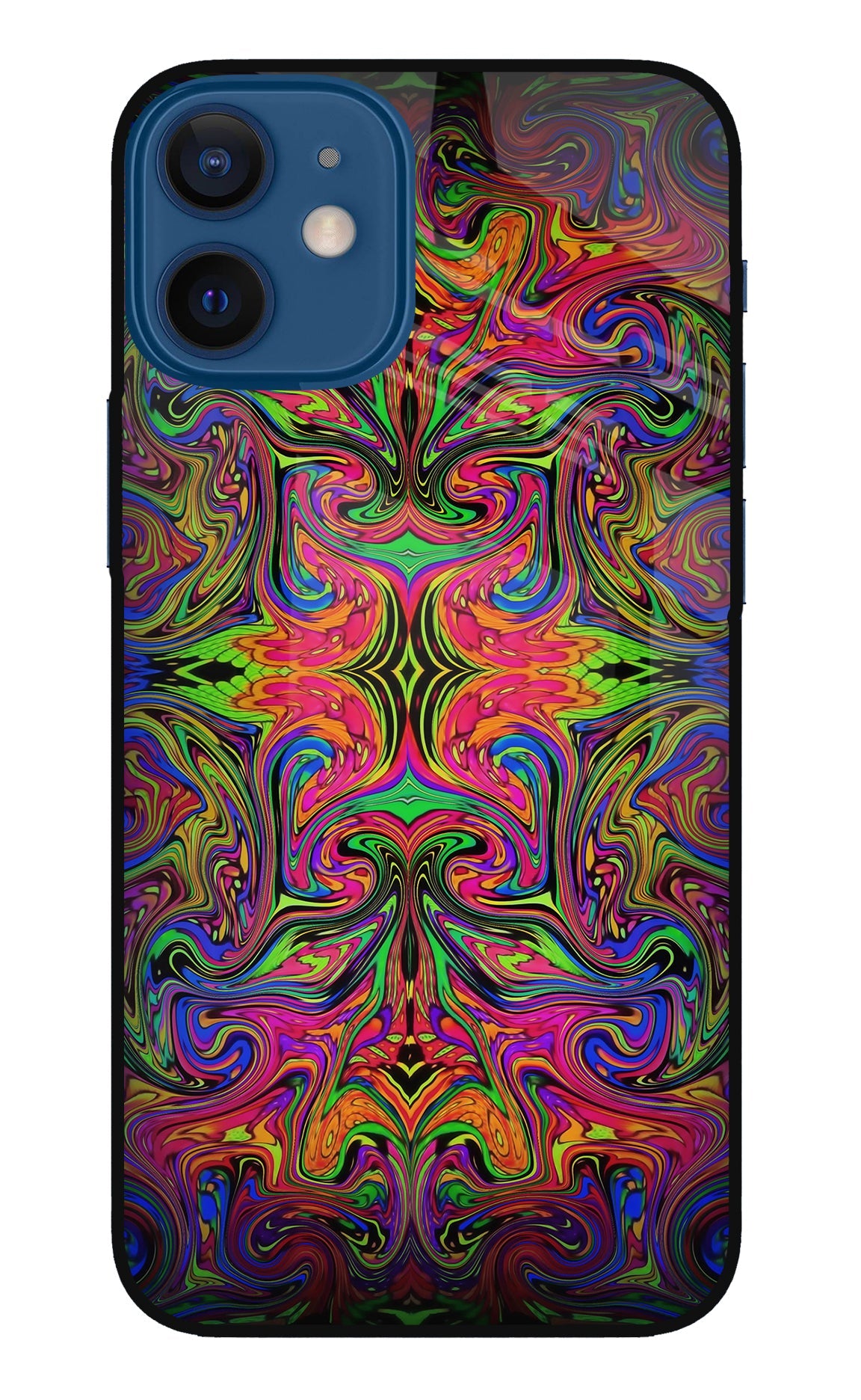 Psychedelic Art iPhone 12 Mini Glass Case