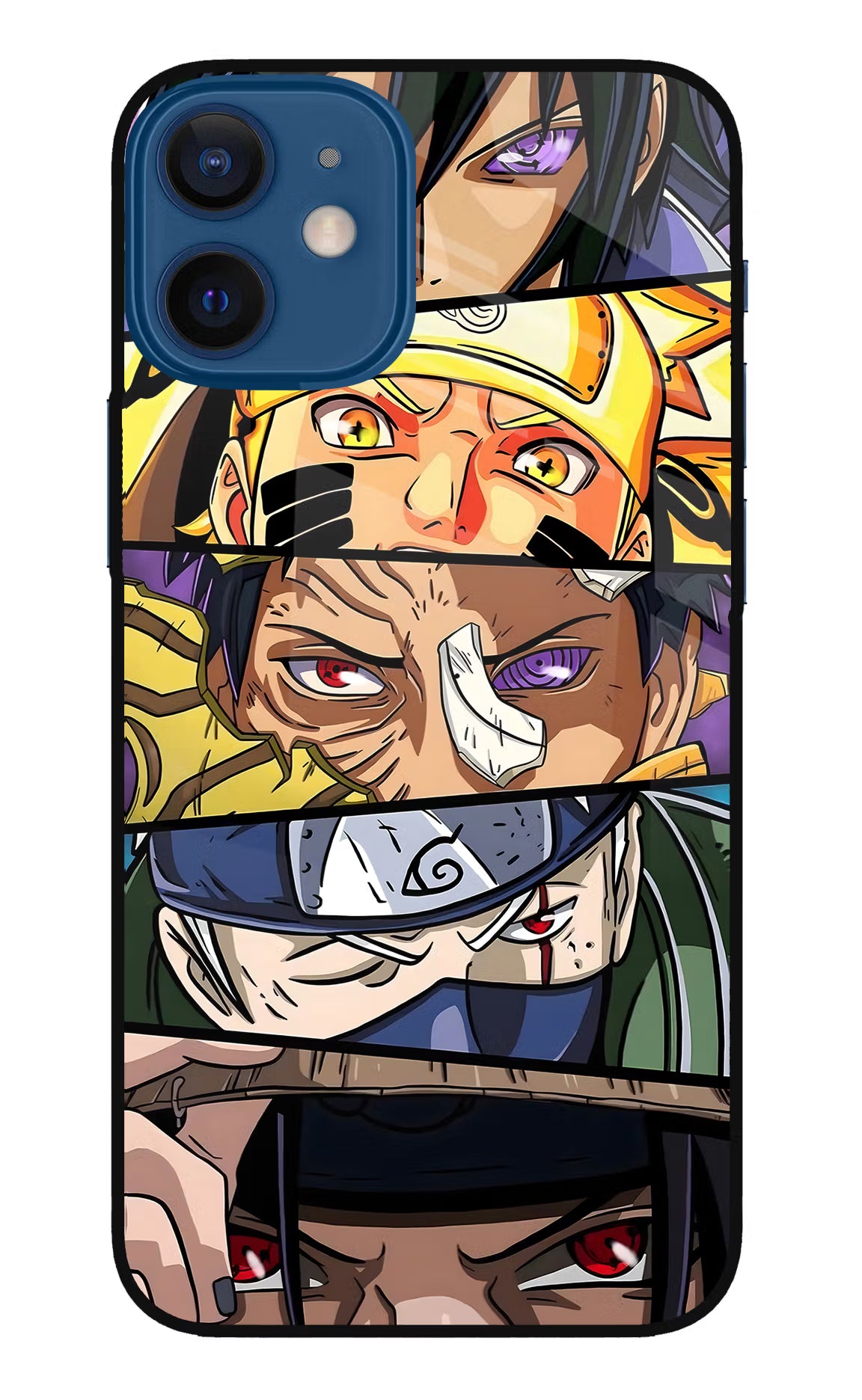 Naruto Character iPhone 12 Mini Glass Case Back Cover by Casekaro