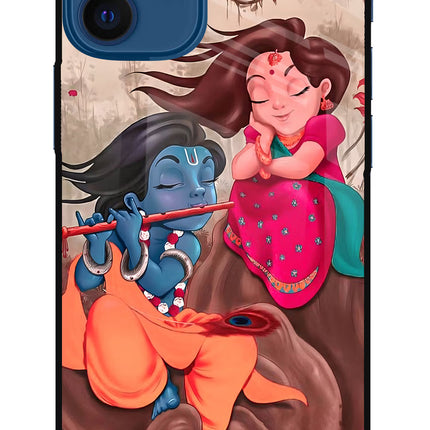 Radhe Krishna iPhone 12 Mini Glass Case