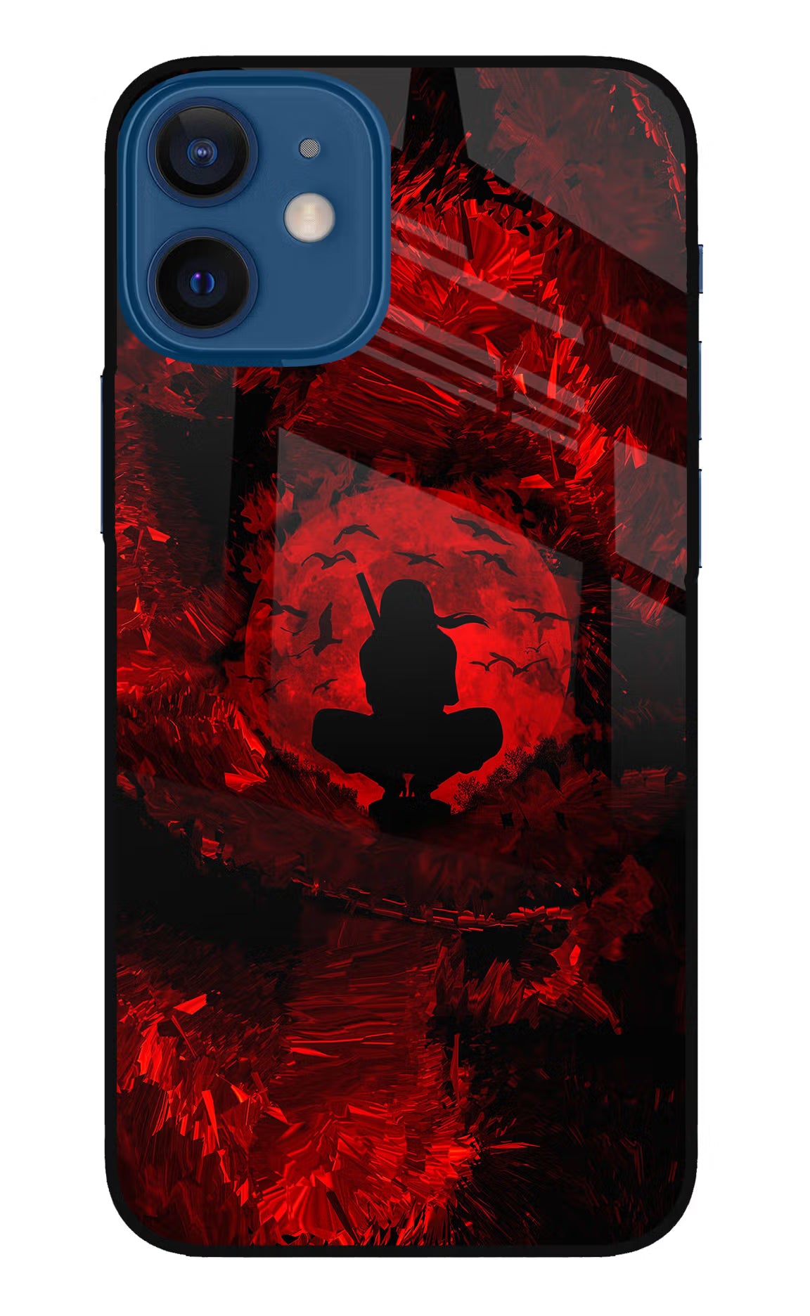 Itachi Uchiha iPhone 12 Mini Glass Case Back Cover by Casekaro