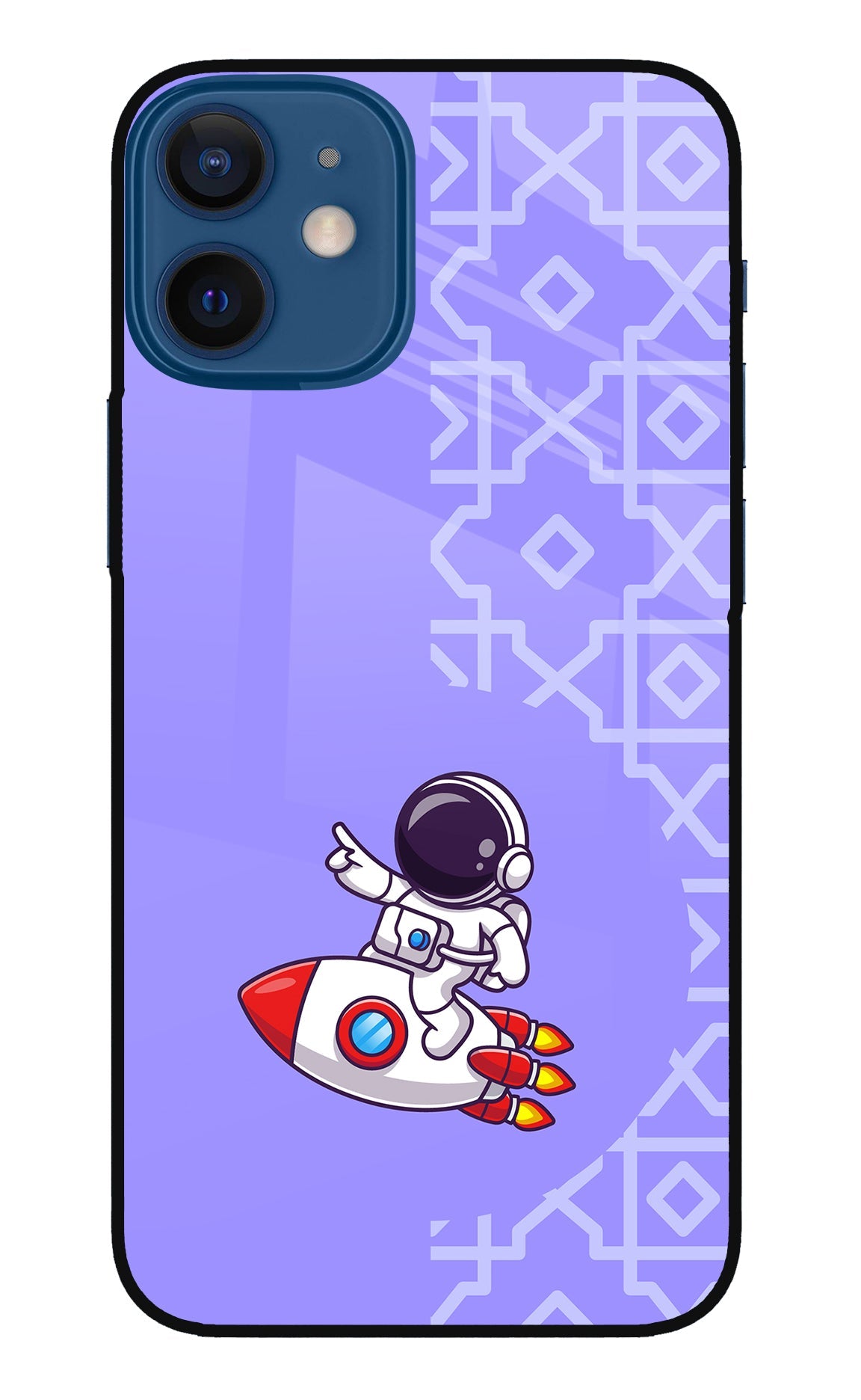 Cute Astronaut iPhone 12 Mini Glass Case