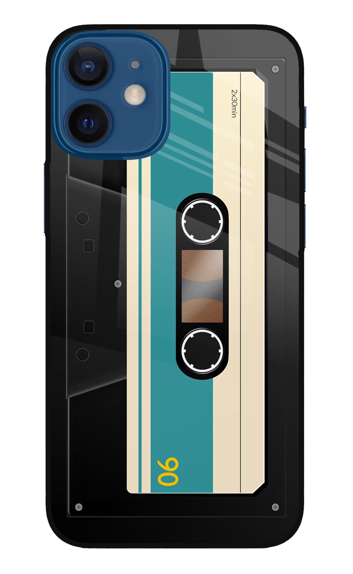 Cassette iPhone 12 Mini Glass Case Back Cover by Casekaro