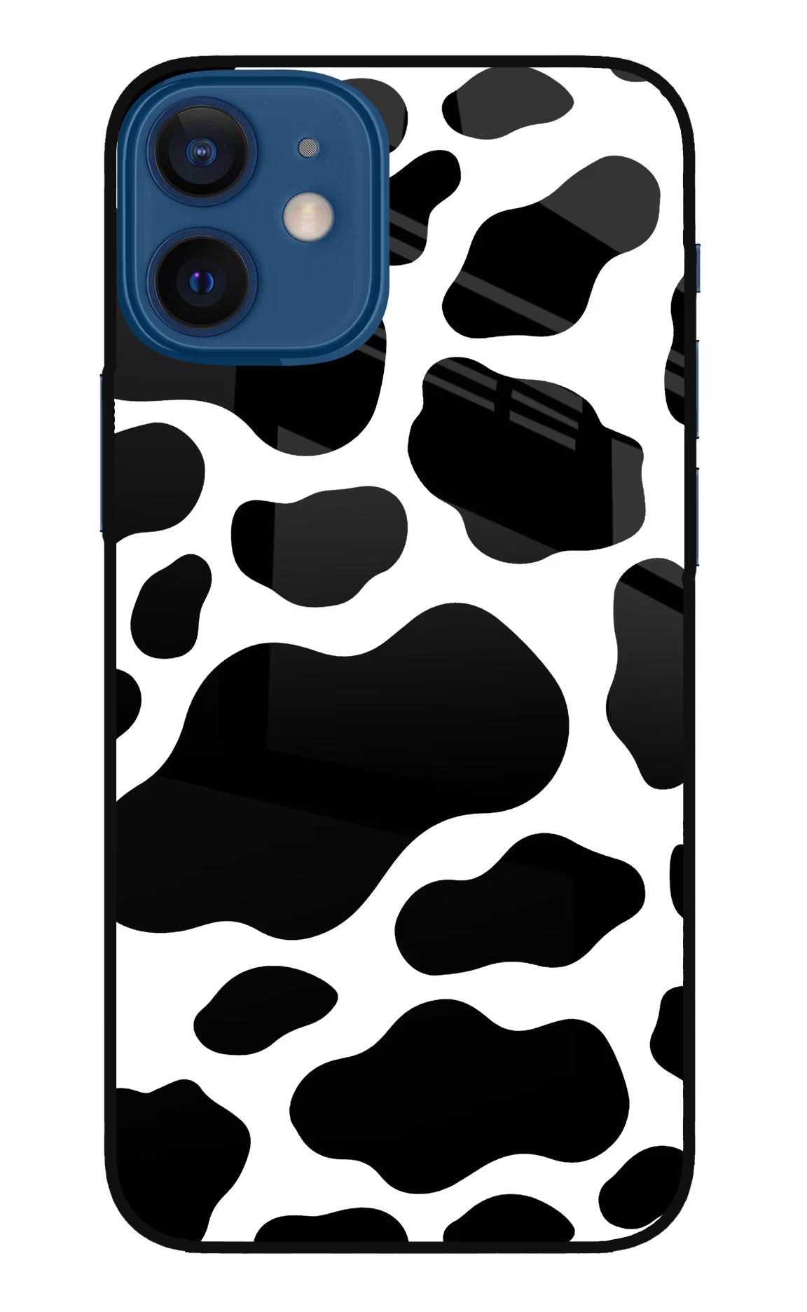 Cow Spots iPhone 12 Mini Glass Case Back Cover by Casekaro