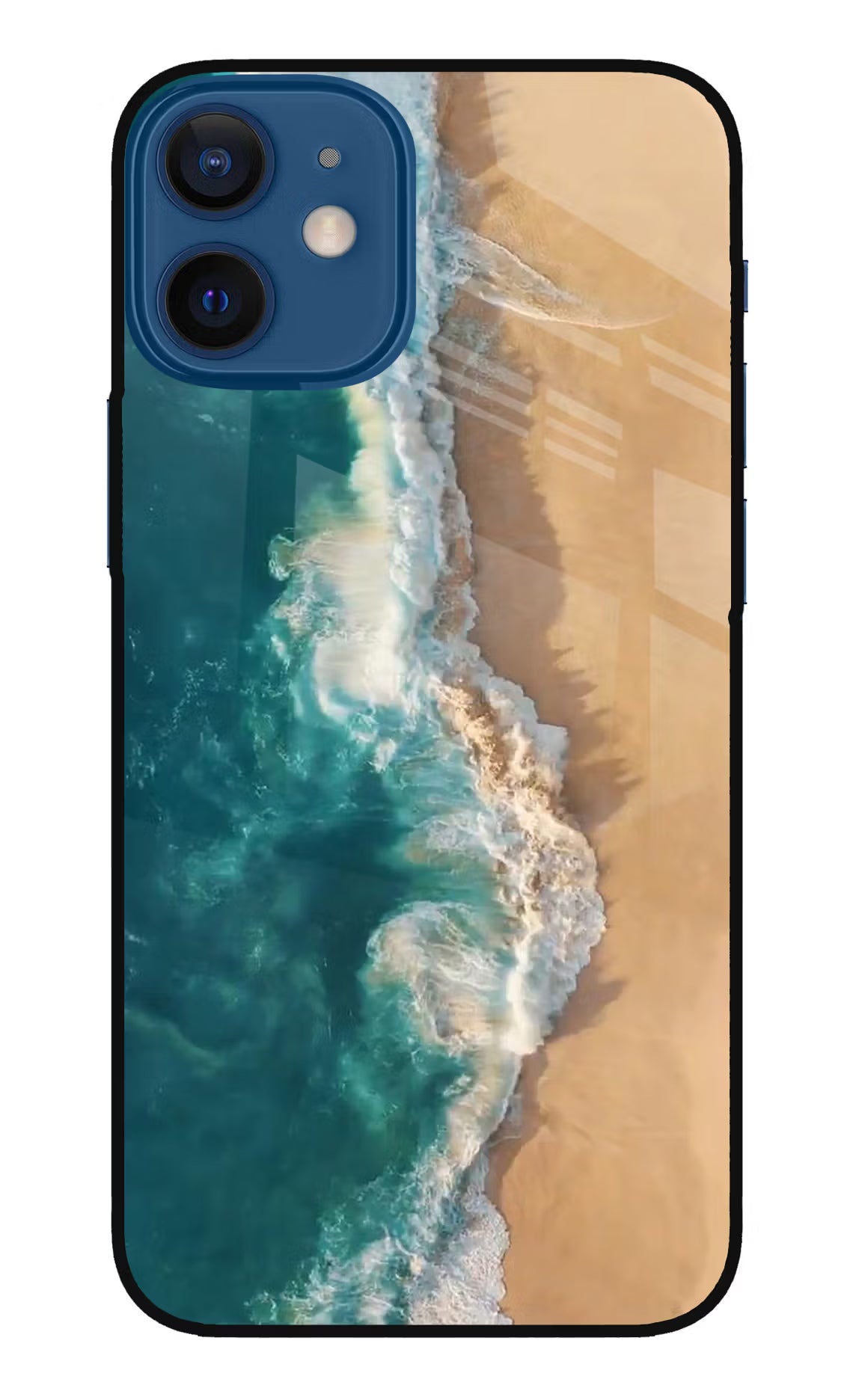 Ocean Beach iPhone 12 Mini Glass Case Back Cover by Casekaro