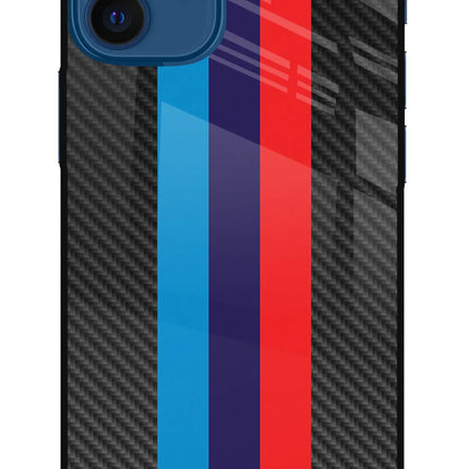 BMW Stripes Pattern iPhone 12 Mini Glass Case