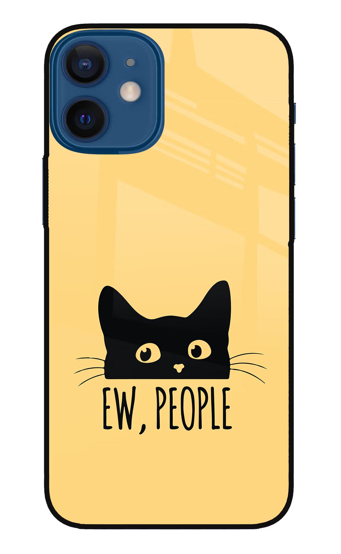 Ew People Catitude iPhone 12 Mini Glass Case Back Cover by Casekaro