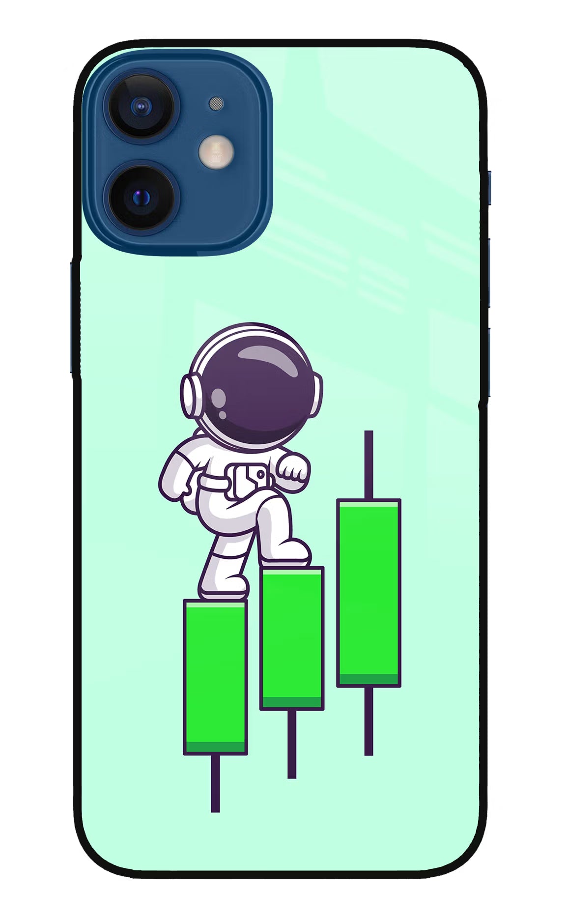 Astronaut Trader iPhone 12 Mini Glass Case Back Cover by Casekaro