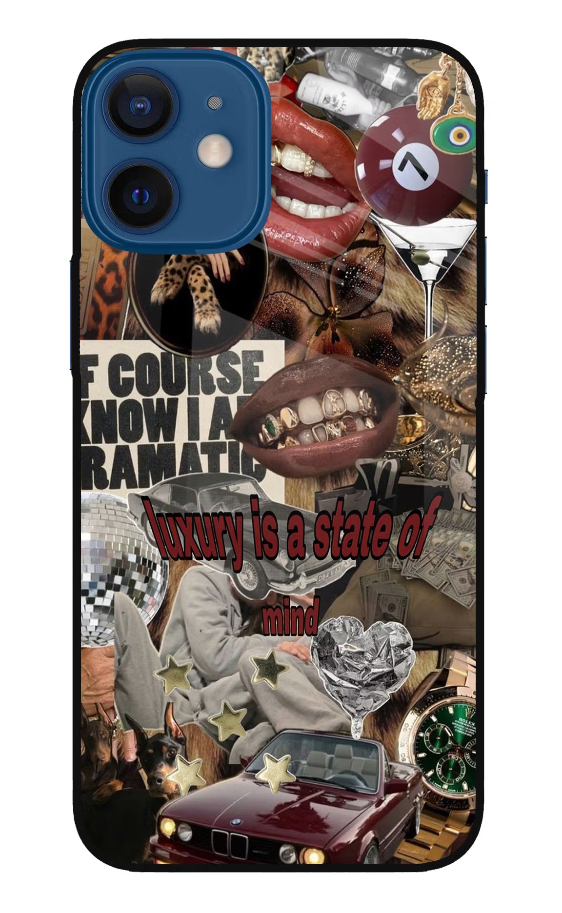 Luxury iPhone 12 Mini Glass Case Back Cover by Casekaro