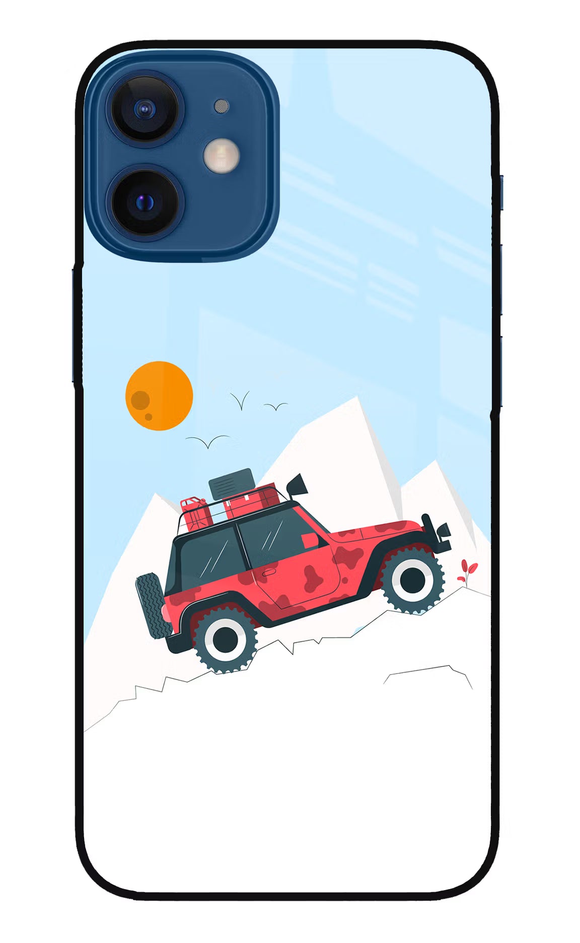 Mountain Trail Beast iPhone 12 Mini Glass Case Back Cover by Casekaro