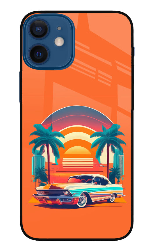 Palm Drive 80s iPhone 12 Mini Glass Case