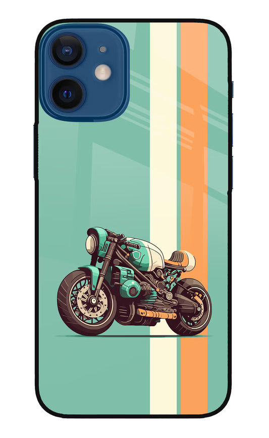 Striped Moto Drift iPhone 12 Mini Glass Case